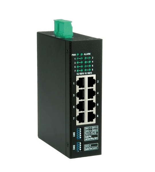 ROLINE Industrial Switch, Gigabit Ethernet, 8x RJ45