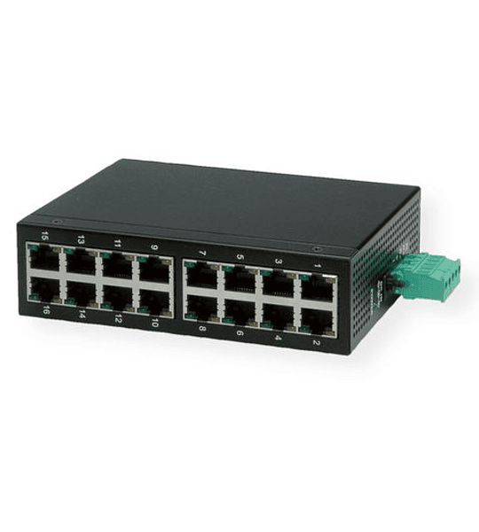 ROLINE Industrial Switch, Fast Ethernet, 16x RJ45, unmanaged