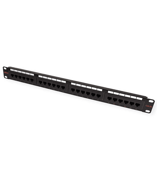 ROLINE 19" Patchpanel, Cat.5e/Class D, 24 Ports, UTP, black