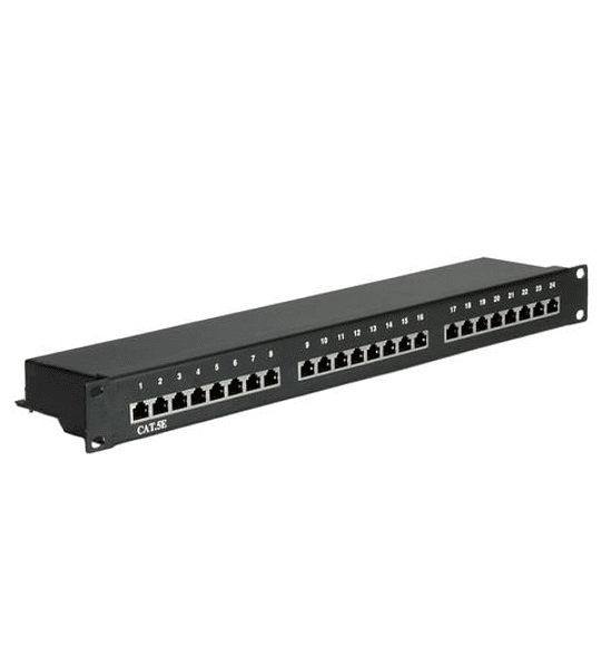 VALUE 19" Patchpanel, Cat.5e/Class D, 24 Ports, STP, black