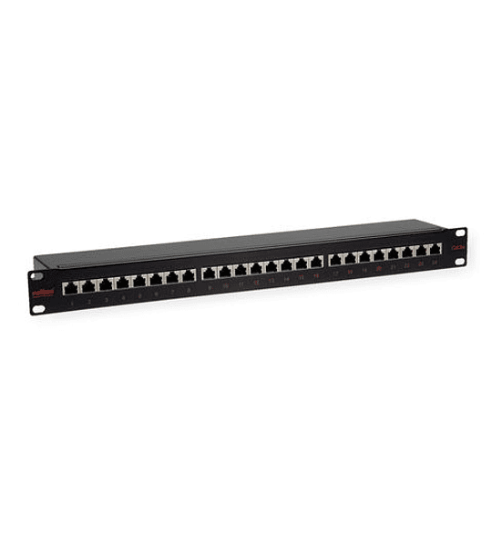 ROLINE 19" Patchpanel, Cat.5e/Class D, 24 Ports, STP, black