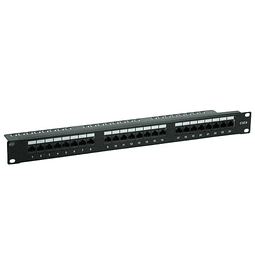 VALUE 19" Patchpanel, Cat.6/Class E, 24 Ports, UTP, black