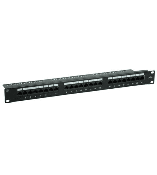 VALUE 19" Patchpanel, Cat.6/Class E, 24 Ports, UTP, black