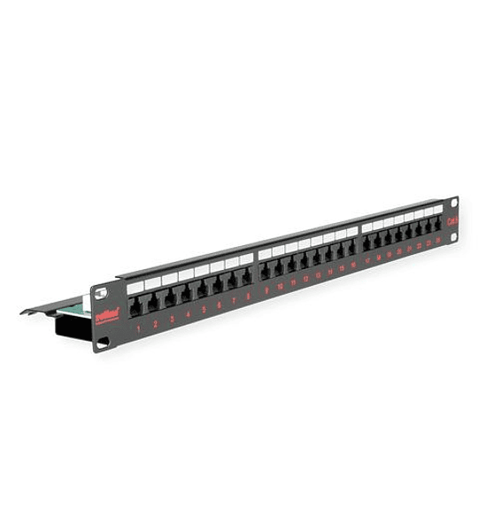 ROLINE 19" Patchpanel, Cat.6/Class E, 24 Ports, UTP, black