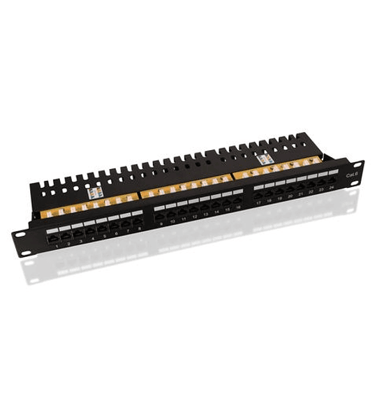 VALUE 19" Patchpanel, Cat.6/Class E, 24 Ports, UTP, black