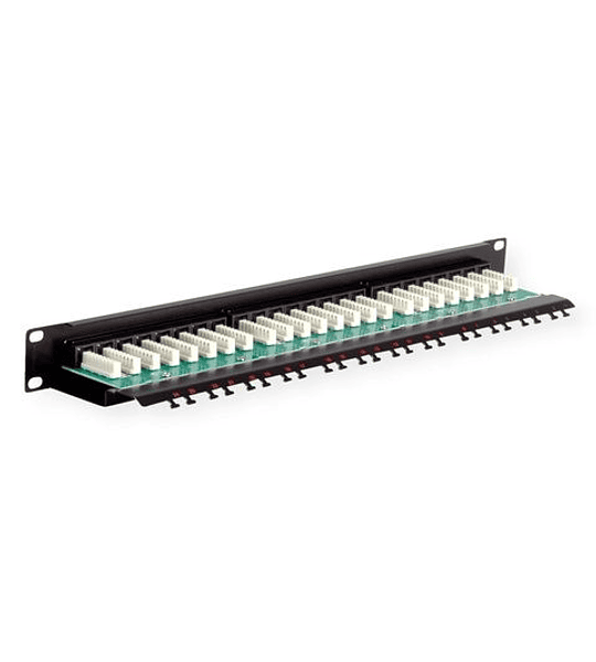 ROLINE 19" Patchpanel, Cat.6/Class E, 24 Ports, UTP, black