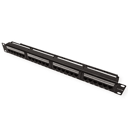 VALUE 19" Patchpanel, Cat.6A/Class EA, 24 Ports, UTP, black