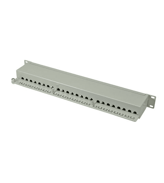 ROLINE 19" Patchpanel, Cat.6/Class E, 24 Ports, STP, lightgrey