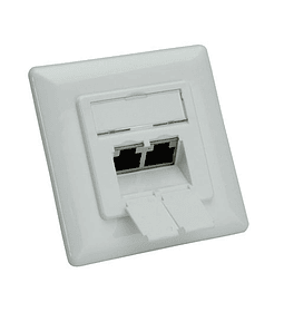 ROLINE Wall Outlet Cat.6A ClassEA, 2x STP, white