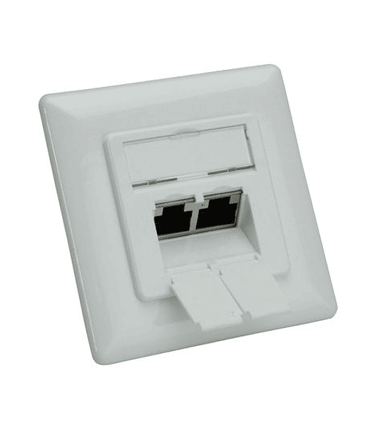 ROLINE Wall Outlet Cat.6A ClassEA, 2x STP, white