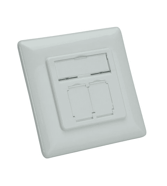 ROLINE Wall Outlet Cat.6A ClassEA, 2x STP, white