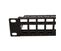 Keystone 19" Module frame UTP Cat.5/6 Class D/E, 24 Ports, blank, UTP, black