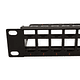 Keystone 19" Module frame UTP Cat.5/6 Class D/E, 24 Ports, blank, UTP, black