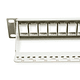 Keystone 19" Module frame UTP, Cat.5/6 Class D/E, 24 Ports, blank, lightgrey