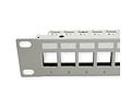 Keystone 19" Module frame Cat.5/6/6A, 24 Ports, STP, lightgrey