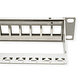 Keystone 19" Module frame Cat.5/6/6A, 24 Ports, STP, lightgrey