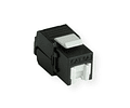 ROLINE Keystone Jack Cat.6A/Class EA, RJ45, tool-free, shutter, unshielded, black