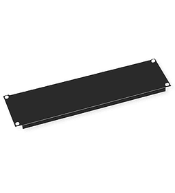 VALUE 19" Blank Panel, 3U, Metal, black