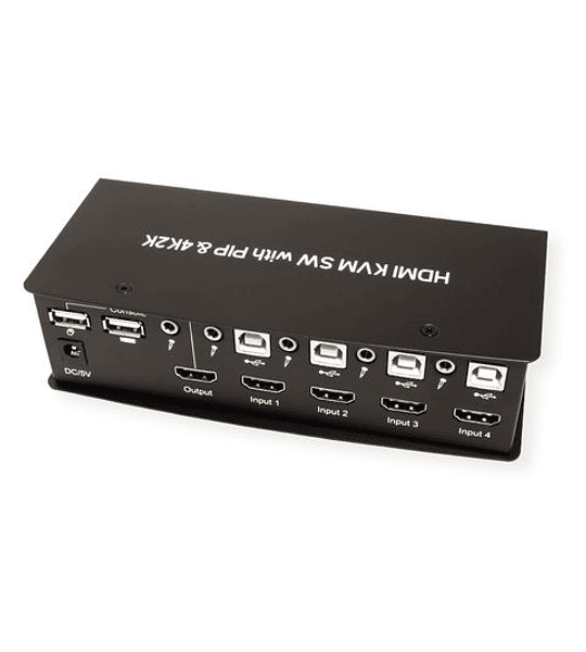 VALUE KVM Switch, 1 User - 4 PCs, HDMI 4K, USB, Audio, USBHub