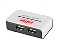 ROLINE USB2.0 Hub "black and white", 4 Ports, with Power Supply