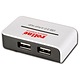 ROLINE USB2.0 Hub "black and white", 4 Ports, with Power Supply