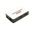 ROLINE USB2.0 Hub "black and white", 4 Ports, with Power Supply