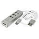 ROLINE USB2.0 Notebook Hub, 4 Ports, Type A + C Connection Cabo