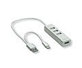 ROLINE USB2.0 Notebook Hub, 4 Ports, Type A + C Connection Cabo