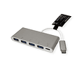 ROLINE USB3.2 Gen1 Hub, 4 Ports, Type C connection Cabo, with Power Supply (PD)