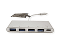 ROLINE USB3.2 Gen1 Hub, 4 Ports, Type C connection Cabo, with Power Supply (PD)