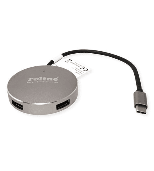 ROLINE USB3.2 Gen1 Hub, 4 Ports, Type C connection Cabo
