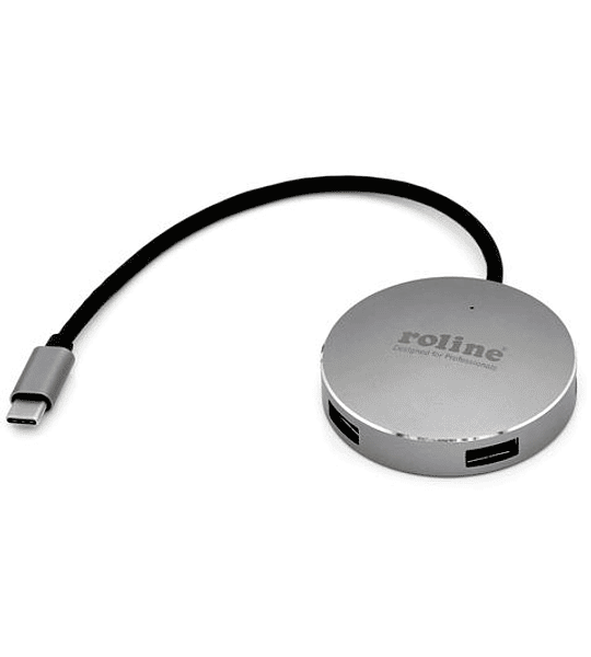ROLINE USB3.2 Gen1 Hub, 4 Ports, Type C connection Cabo