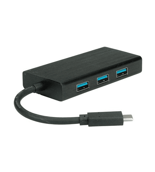 VALUE USB3.2 Gen2 C - Gigabit Ethernet Adaptador + 3x Hub USB3.2 Gen1 A F