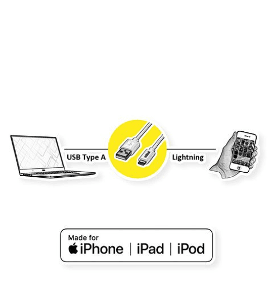 ROLINE Lightning para USBCabo for iPhone, iPod, iPad