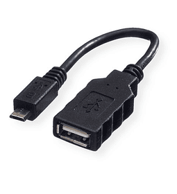 ROLINE USB2.0 Cabo, A - Micro B, F/M