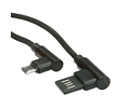 ROLINE USB2.0 Cabo, A reversible - MicroB (90° angled)