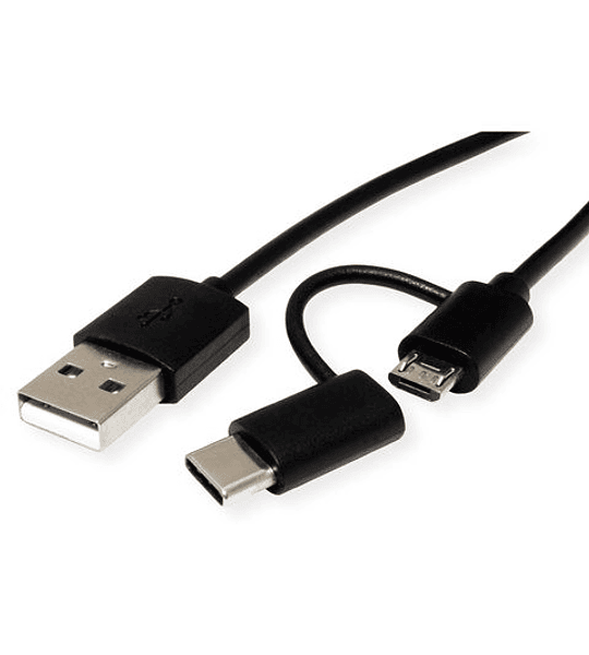 ROLINE USB2.0 Cabo, C + MicroB - A