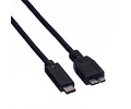 ROLINE USB3.2 Gen1 Cabo, C - Micro B, M/M