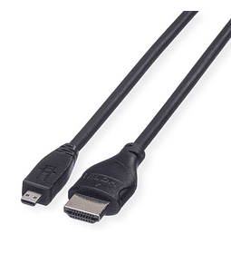 ROLINE HDMI High Speed Cabo + Ethernet, A - D