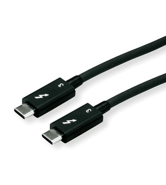 ROLINE Thunderbolt3 Cabo, 40G, 5A, M/M, black