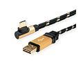 ROLINE GOLD USB2.0 Cabo, A reversible - C angled 90°