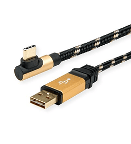 ROLINE GOLD USB2.0 Cabo, A reversible - C angled 90°