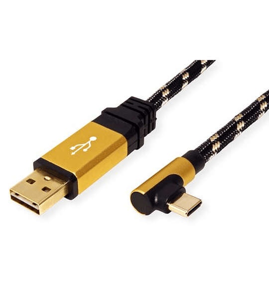 ROLINE GOLD USB2.0 Cabo, A reversible - C angled 90°