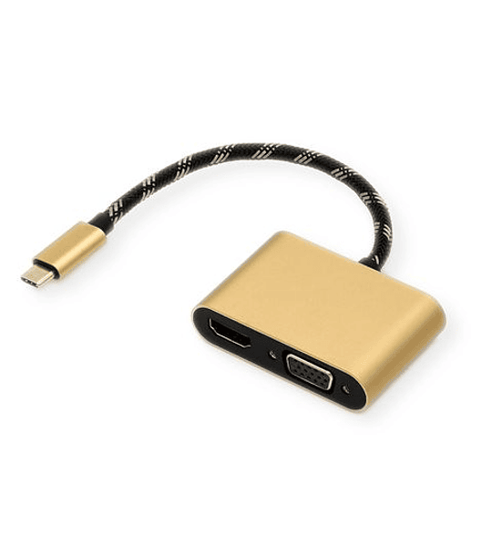 ROLINE GOLD Adaptador, Type C - HDMI + VGA, 4K60