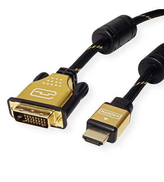 ROLINE GOLD Monitor Cabo, DVI (24 + 1) - HDMI, Dual Link