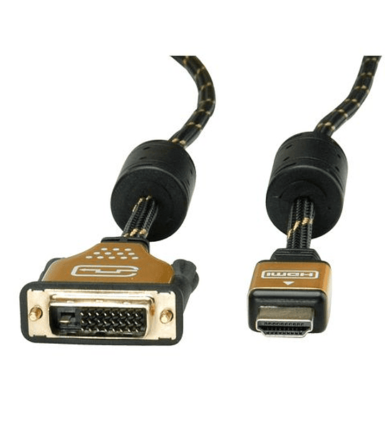 ROLINE GOLD Monitor Cabo, DVI (24 + 1) - HDMI, Dual Link