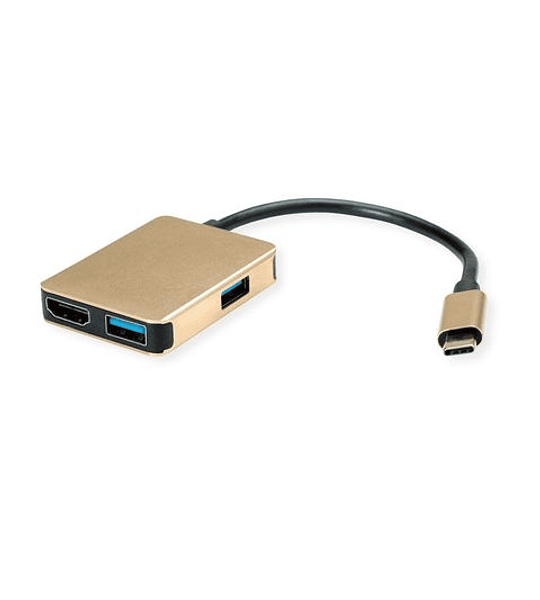 ROLINE GOLD USBC Dock, 4K HDMI, 2x USB3 A, 1x PD