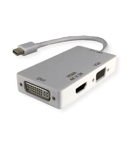 VALUE Adaptador MiniDP - HDMI / DVI / VGA, v1.2, 4K