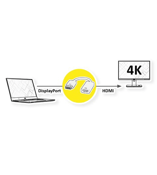 ROLINE Adaptador DP - HDMI, M/F, v1.2