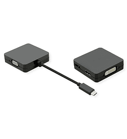 VALUE Adaptador C - VGA / DVI / HDMI / DP, 4K@60Hz